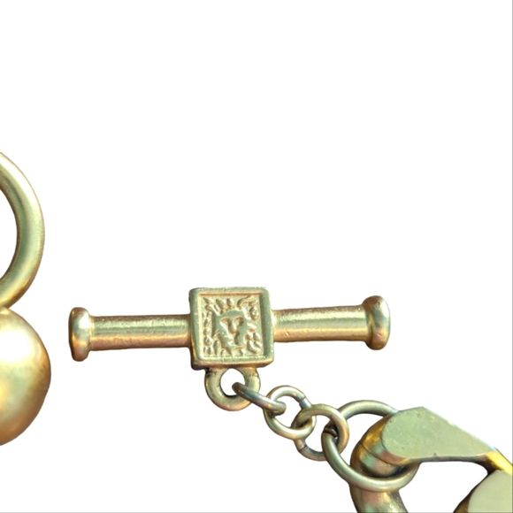 Ann Klein Heavy Goldtone Chain Choker Necklace EUC - Picture 2 of 3